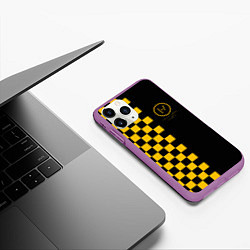 Чехол iPhone 11 Pro матовый 21 Pilots: Yellow Grid, цвет: 3D-фиолетовый — фото 2