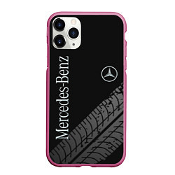 Чехол iPhone 11 Pro матовый Mercedes AMG: Street Style, цвет: 3D-малиновый