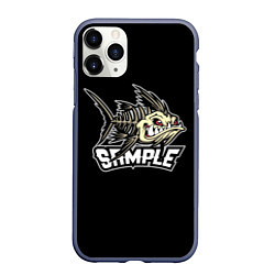 Чехол iPhone 11 Pro матовый Sample Fish, цвет: 3D-серый