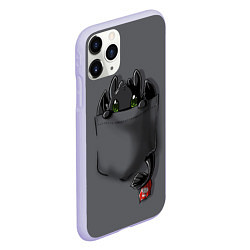 Чехол iPhone 11 Pro матовый Фурия в кармане, цвет: 3D-светло-сиреневый — фото 2
