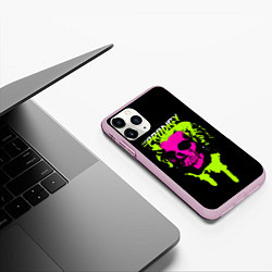 Чехол iPhone 11 Pro матовый The Prodigy: Acid Skull, цвет: 3D-розовый — фото 2