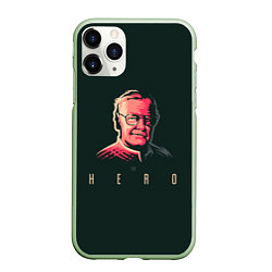 Чехол iPhone 11 Pro матовый Stan Lee The hero, цвет: 3D-салатовый