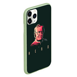 Чехол iPhone 11 Pro матовый Stan Lee The hero, цвет: 3D-салатовый — фото 2