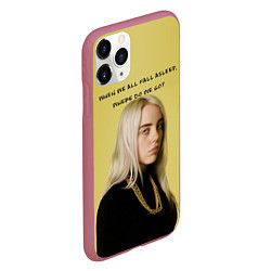 Чехол iPhone 11 Pro матовый Billie Eilish: Where Do We Go?, цвет: 3D-малиновый — фото 2