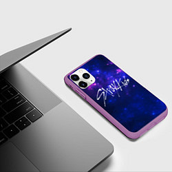 Чехол iPhone 11 Pro матовый Stray Kids, цвет: 3D-фиолетовый — фото 2