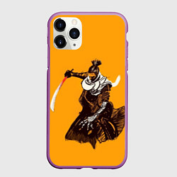 Чехол iPhone 11 Pro матовый Sekiro shadows die twice, цвет: 3D-фиолетовый