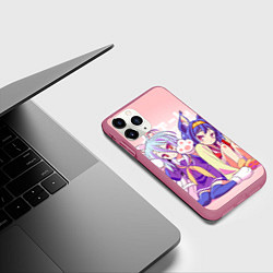 Чехол iPhone 11 Pro матовый No Game No Life, цвет: 3D-малиновый — фото 2