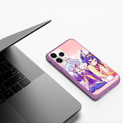 Чехол iPhone 11 Pro матовый No Game No Life, цвет: 3D-фиолетовый — фото 2