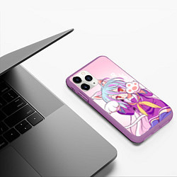 Чехол iPhone 11 Pro матовый No Game No Life, цвет: 3D-фиолетовый — фото 2