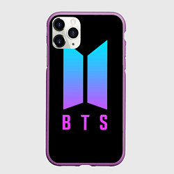 Чехол iPhone 11 Pro матовый BTS: Neon Night, цвет: 3D-фиолетовый