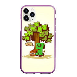 Чехол iPhone 11 Pro матовый Forest Creeper, цвет: 3D-фиолетовый