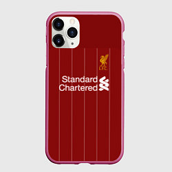 Чехол iPhone 11 Pro матовый Virgil van Dijk 19-20 форма, цвет: 3D-малиновый