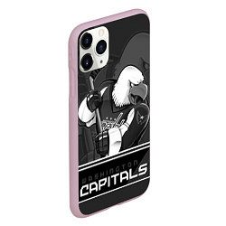 Чехол iPhone 11 Pro матовый Washington Capitals: Mono, цвет: 3D-розовый — фото 2