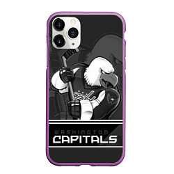 Чехол iPhone 11 Pro матовый Washington Capitals: Mono, цвет: 3D-фиолетовый