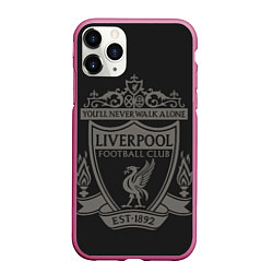 Чехол iPhone 11 Pro матовый Liverpool - Classic Est 1892, цвет: 3D-малиновый