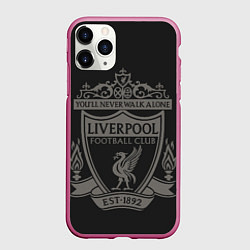 Чехол iPhone 11 Pro матовый Liverpool - Classic Est 1892, цвет: 3D-малиновый