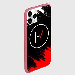 Чехол iPhone 11 Pro матовый 21 Pilots: Black & Red, цвет: 3D-малиновый — фото 2