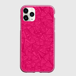 Чехол iPhone 11 Pro матовый Абстракция и фигуры, цвет: 3D-малиновый