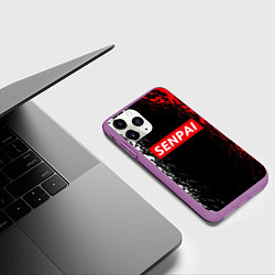 Чехол iPhone 11 Pro матовый SENPAI, цвет: 3D-фиолетовый — фото 2