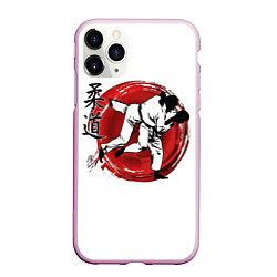 Чехол iPhone 11 Pro матовый Judo: Japan, цвет: 3D-розовый