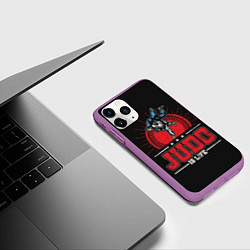 Чехол iPhone 11 Pro матовый Judo is life, цвет: 3D-фиолетовый — фото 2