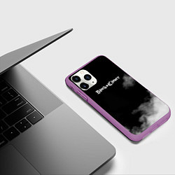 Чехол iPhone 11 Pro матовый Чёрный клевер, цвет: 3D-фиолетовый — фото 2