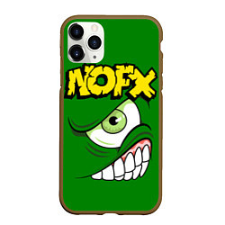 Чехол iPhone 11 Pro матовый NOFX Face, цвет: 3D-коричневый