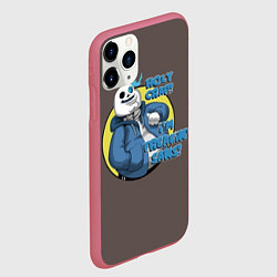 Чехол iPhone 11 Pro матовый Holy Crap, цвет: 3D-малиновый — фото 2