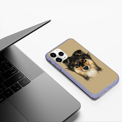 Чехол iPhone 11 Pro матовый Rouge Collie, цвет: 3D-светло-сиреневый — фото 2