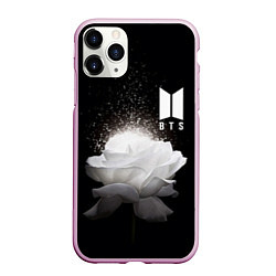 Чехол iPhone 11 Pro матовый BTS Flower, цвет: 3D-розовый