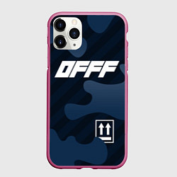 Чехол iPhone 11 Pro матовый Off-White, цвет: 3D-малиновый