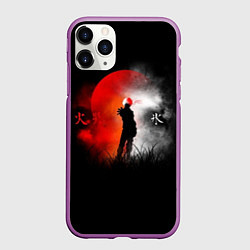 Чехол iPhone 11 Pro матовый Лед и огонь Ice and Fire, цвет: 3D-фиолетовый