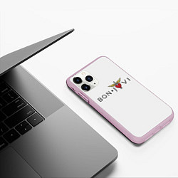 Чехол iPhone 11 Pro матовый Bon Jovi, цвет: 3D-розовый — фото 2