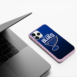 Чехол iPhone 11 Pro матовый St Louis Blues, цвет: 3D-розовый — фото 2