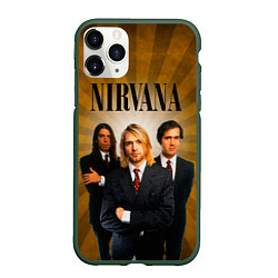 Чехол iPhone 11 Pro матовый Nirvana, цвет: 3D-темно-зеленый