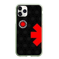 Чехол iPhone 11 Pro матовый RED HOT CHILI PEPPERS, цвет: 3D-салатовый