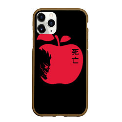 Чехол iPhone 11 Pro матовый Яблоко Рюка, цвет: 3D-коричневый