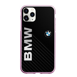 Чехол iPhone 11 Pro матовый BMW, цвет: 3D-розовый