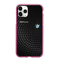 Чехол iPhone 11 Pro матовый BMW, цвет: 3D-малиновый