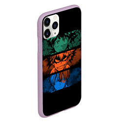 Чехол iPhone 11 Pro матовый Моя геройская академия, цвет: 3D-сиреневый — фото 2