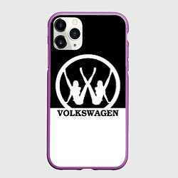 Чехол iPhone 11 Pro матовый Volkswagen girls, цвет: 3D-фиолетовый