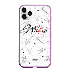 Чехол iPhone 11 Pro матовый STRAY KIDS АВТОГРАФЫ, цвет: 3D-фиолетовый