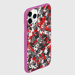 Чехол iPhone 11 Pro матовый Камуфляж с буквами F C S M, цвет: 3D-фиолетовый — фото 2