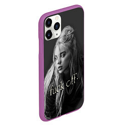 Чехол iPhone 11 Pro матовый Billie Eilish fak off, цвет: 3D-фиолетовый — фото 2