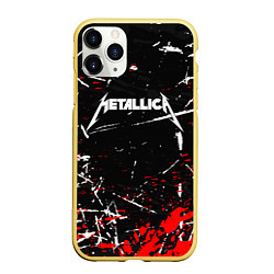 Чехол iPhone 11 Pro матовый METALLICA, цвет: 3D-желтый