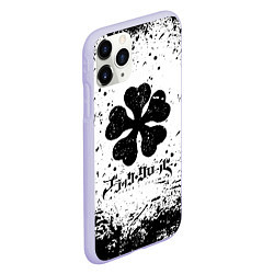 Чехол iPhone 11 Pro матовый ЧЁРНЫЙ КЛЕВЕР, цвет: 3D-светло-сиреневый — фото 2