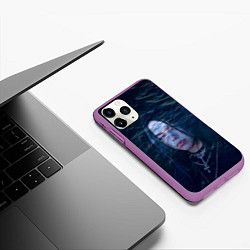 Чехол iPhone 11 Pro матовый Billie Eilish: Ocean Eyes, цвет: 3D-фиолетовый — фото 2