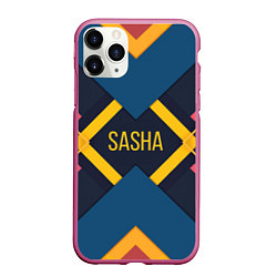 Чехол iPhone 11 Pro матовый Sasha, цвет: 3D-малиновый