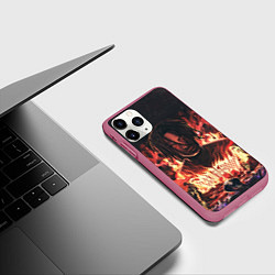 Чехол iPhone 11 Pro матовый KIZARU - Karmageddon, цвет: 3D-малиновый — фото 2
