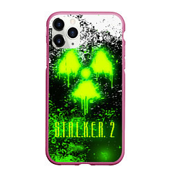 Чехол iPhone 11 Pro матовый S T A L K E R 2, цвет: 3D-малиновый